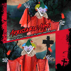 13.1 foot Halloween Hanging Clown with Wings and Adjustable Arms product image