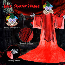 13.1 foot Halloween Hanging Clown with Wings and Adjustable Arms product image