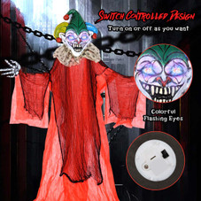 13.1 foot Halloween Hanging Clown with Wings and Adjustable Arms product image