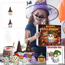 Halloween CountDown Advent Calendar with Ghost Gnome Pumpkin Plush Toys Dolls Pendants Ornaments For Indoor Outdoor Home Party Decoration product image