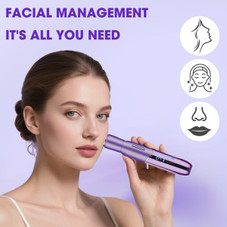 6-in-1 Women Electric Shaver Replaceable Heads for Whole Body Private Epilator Shaving Razor Nose Hair Trimmer Color Purple product image