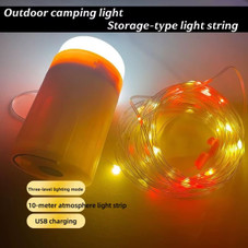 Christmas Decoration Lights Colorful String Night Lamp USB Rechargeable Portable Camping Tent String Lights Festive Atmosphere product image