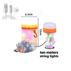 Christmas Decoration Lights Colorful String Night Lamp USB Rechargeable Portable Camping Tent String Lights Festive Atmosphere product image