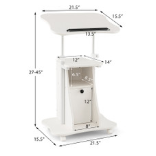 Height-Adjustable Sit-to-Stand Laptop Desk Cart with Storage product image