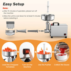 450W Electric Stainless Steel Tomato Strainer product image