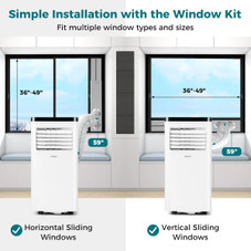 8000/10000 BTU Portable Air Conditioner with Fan and Dehumidifier product image