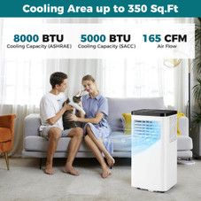 8000/10000 BTU Portable Air Conditioner with Fan and Dehumidifier product image
