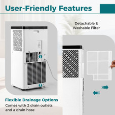 8000/10000 BTU Portable Air Conditioner with Fan and Dehumidifier product image