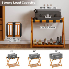 Folding Luggage Racks with Storage Shelf (2- or 4-Pack) product image