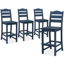 Outdoor Patio Bar Stool with Slatted Design product image