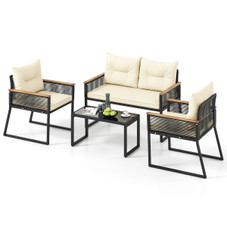 Patio Furniture Set with Tempered Glass Tabletop product image