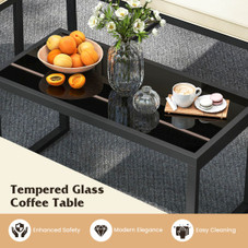 Patio Furniture Set with Tempered Glass Tabletop product image