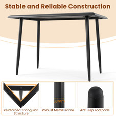 44" Kitchen Table with Faux Marble Tabletop product image