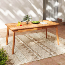 Adjustable Teak Wood Table with Water-Based Paint product image