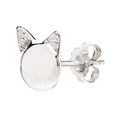 .10 Carat Pave Diamond Kitty Cat Stud Earrings product image