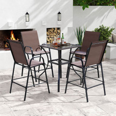 Outdoor Bar Height Stools with Armrests (Set of 2) product image
