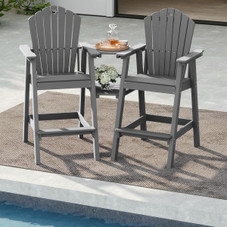Tall Patio Chairs with Connecting Table (Set of 2) product image