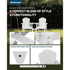 Tall Patio Chairs with Connecting Table (Set of 2) product image