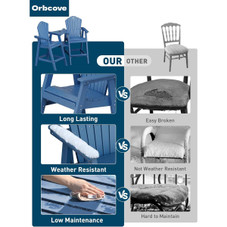 Tall Patio Chairs with Connecting Table (Set of 2) product image