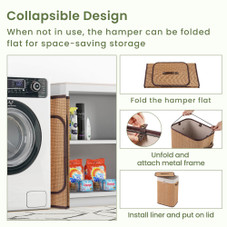 Rectangle Bamboo Laundry Hamper product image