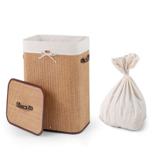 Rectangle Bamboo Laundry Hamper product image