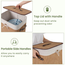 Rectangle Bamboo Laundry Hamper product image
