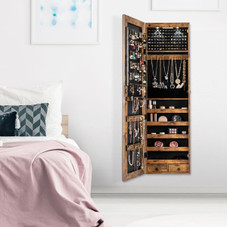 Mirrored Wall or Door Mounted Jewelry Cabinet product image