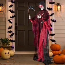 8-foot Animatronic Reaper with Sickle Glowing and LED Eyes product image