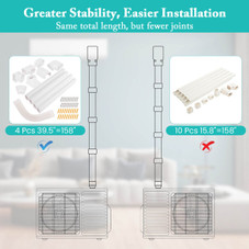 4" PVC Decorative Mini Split Line Set Cover product image