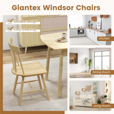 Armless Dining Chairs with Solid Wood Frame (Set of 2) product image