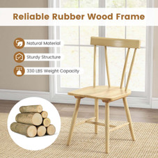 Armless Dining Chairs with Solid Wood Frame (Set of 2) product image