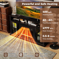 58" Fireplace TV Stand with Realistic LED Flames product image