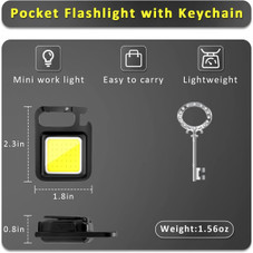  Rechargeable COB Keychain Work Light with Folding Stand (2-Pack) product image