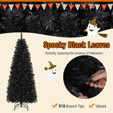 6FT Artificial Halloween Tree with Warm White Lights product image