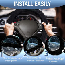 Fluffy Sheepskin Steering Wheel Cover product image