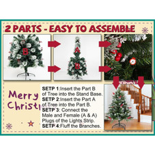 4-foot Prelit Christmas Tree with Pinecones and 140 Lights product image