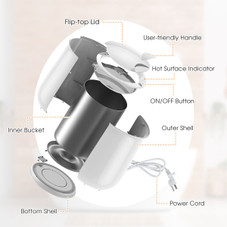 21L Large Capacity Towel Warmer with Flip-Top Lid product image