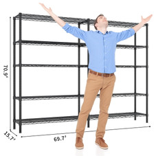 5-Tier Heavy Duty Wire Shelving product image 5-Tier Heavy Duty Wire Shelving product image