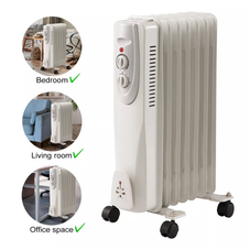 1500W Portable Oil Filled Space Heater with 3 Heat Settings product image