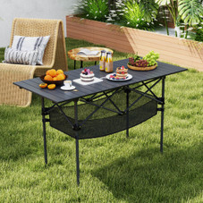 Folding Camping Table with Aluminum Tabletop and Mesh Bag product image