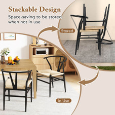Modern Weave Kitchen Dining Armchairs (2- or 4-Pack) product image
