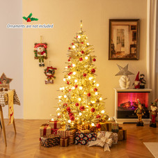 Snow-Flocked Artificial Christmas Tree with LED Lights and Remote Control product image
