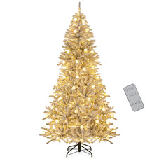Snow-Flocked Artificial Christmas Tree with LED Lights and Remote Control product image