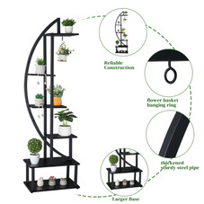 6-Layer Half Moon Flower Stand (2-Pack) product image
