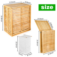 Foldable Bamboo Laundry Hamper with 2-Section Removable Liner Bag product image Foldable Bamboo Laundry Hamper with 2-Section Removable Liner Bag product image