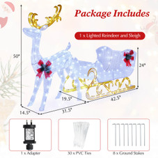 Christmas LED Light Reindeer and Sleigh product image