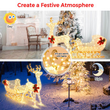 Christmas LED Light Reindeer and Sleigh product image
