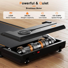 2.5HP Under Desk Treadmill with Remote Control product image