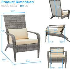 Outdoor Rattan Adirondack Chair (1- or 2-Pack) product image