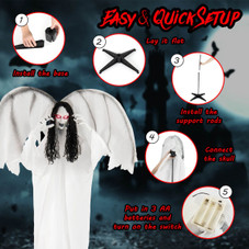 6.6-foot Animatronic Standing Angel Decoration product image